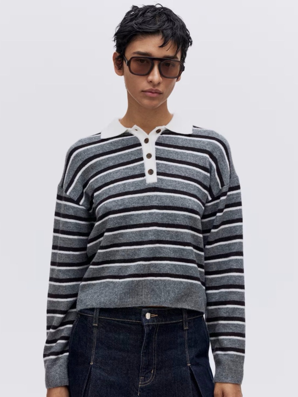 H&M Oversized Polo Sweater